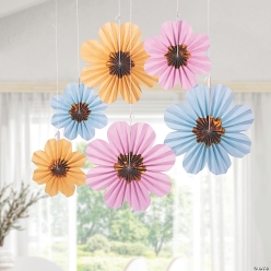 Groovy Daisy Hanging Fans - 6Pk